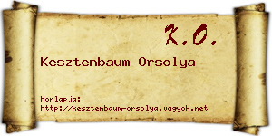 Kesztenbaum Orsolya névjegykártya